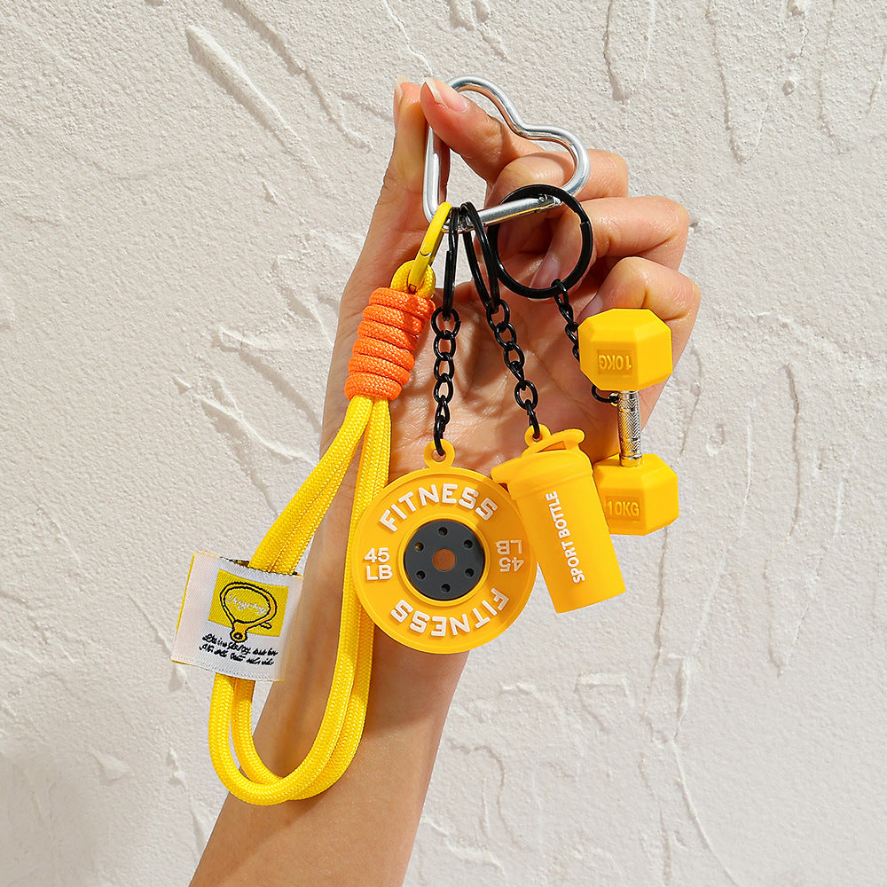 Dumbbell Keychain