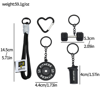 Dumbbell Keychain