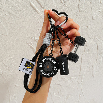 Dumbbell Keychain