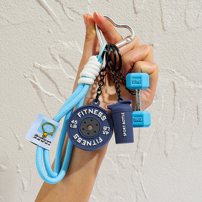 Dumbbell Keychain
