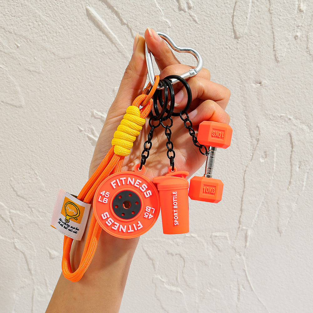 Dumbbell Keychain