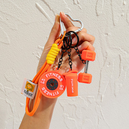 Dumbbell Keychain