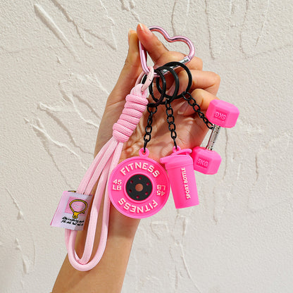 Dumbbell Keychain