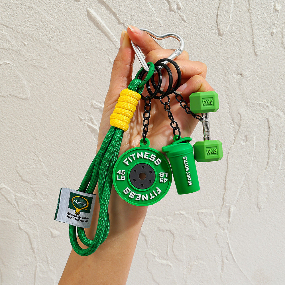 Dumbbell Keychain