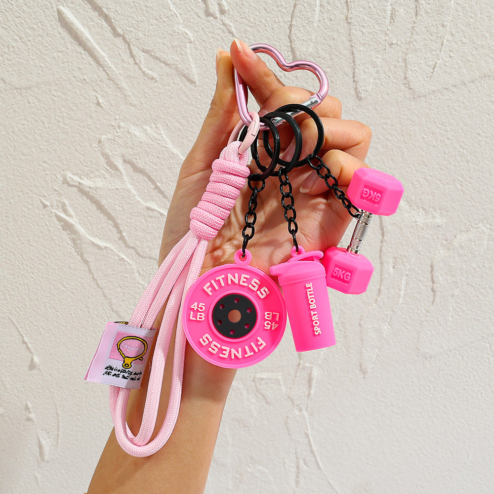 Dumbbell Keychain