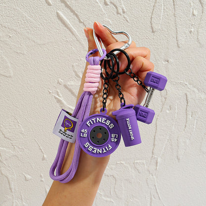 Dumbbell Keychain